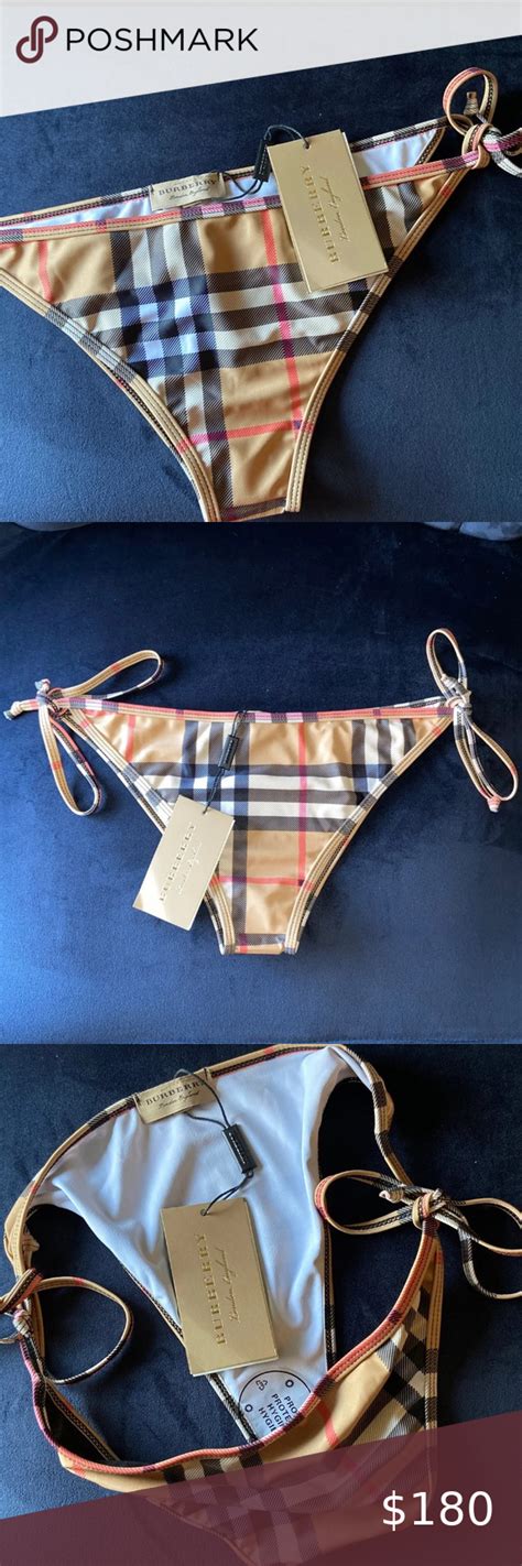 burberry pattern bathing suit|burberry plaid bikini.